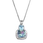 Sterling Silver Cassiopeia & Blue Topaz Pendant Necklace, Women's, Size: 18
