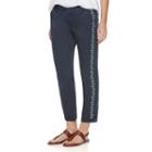 Women's Sonoma Goods For Life&trade; Embroidered Crop Pants, Size: 8, Blue