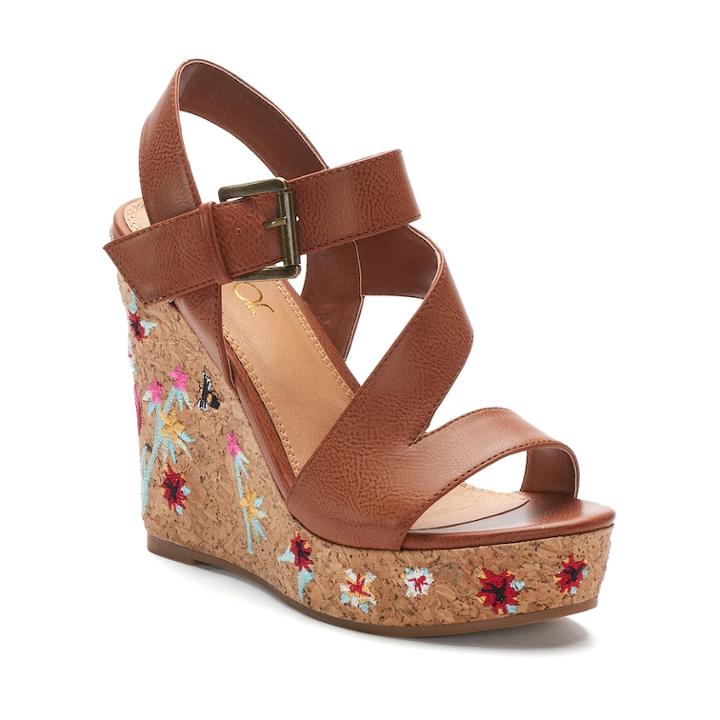 Sugar Haley Women's Wedge Heels, Size: Medium (10), Brown