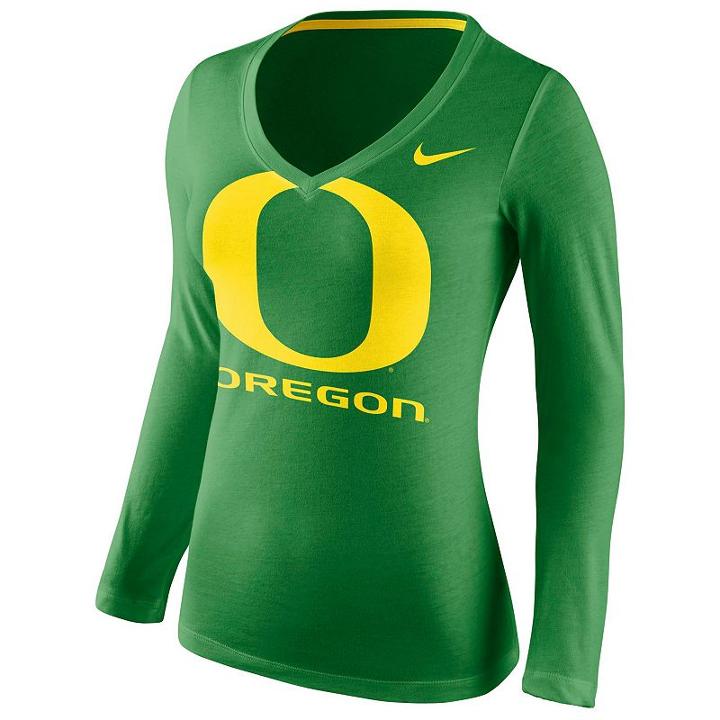 Women's Nike Oregon Ducks Wordmark Tee, Size: Small, Green