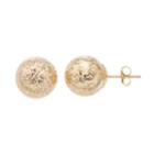 Forever 14k Textured Ball Stud Earrings, Women's, Gold