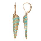 Dana Buchman Aqua Seashell Drop Earrings, Women's, Turq/aqua