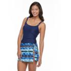 Women's Croft & Barrow&reg; Hip Minimizer D-cup Swimdress, Size: 6, Med Blue