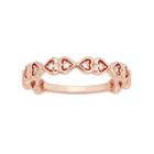 1/10 Carat T.w. Diamond 10k Rose Gold Heart Ring, Women's, Size: 9, White