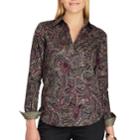 Women's Chaps No Iron Shirt, Size: Xxl, Black
