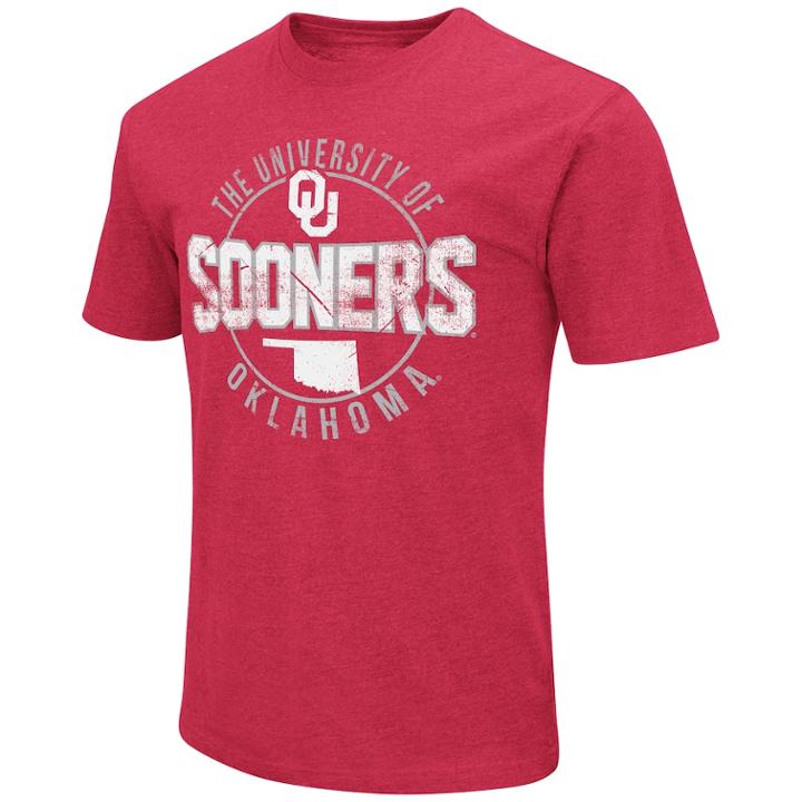Men's Oklahoma Sooners Game Day Tee, Size: Medium, Dark Red