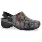 Easy Works By Easy Street Time Women's Work Clogs, Size: Medium (9), Black Multi