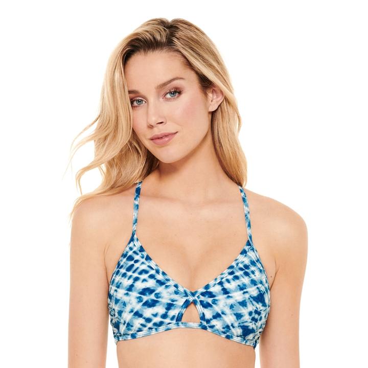 Juniors' Hot Water X-back Bikini Top, Women's, Size: Small, Blue Multi