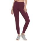 Women's Tek Gear&reg; Performance High-waisted Leggings, Size: Xs, Dark Red