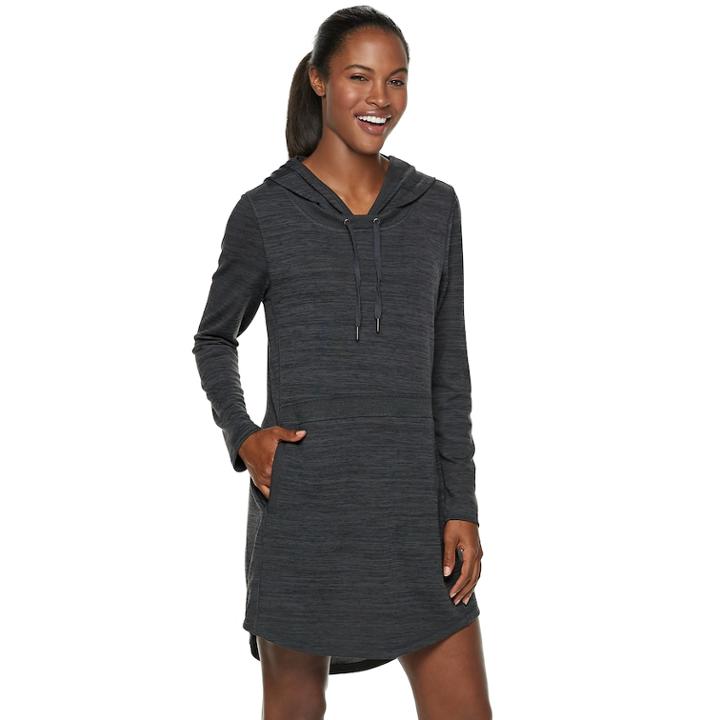 Women's Zeroxposur Devotion Hooded Space-dye Dress, Size: Xl, Grey