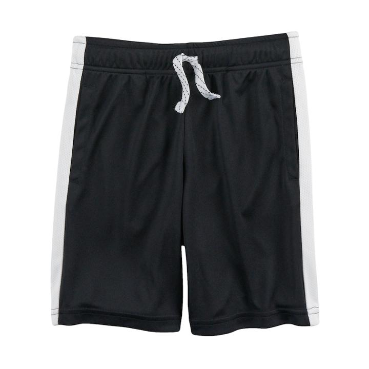 Boys 4-10 Jumping Beans&reg; Active Side Striped Shorts, Size: 10, Black
