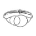 Simply Vera Vera Wang Overlapping Circle Hinged Bangle Bracelet, Women's, Silver