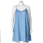 Juniors' Plus Size So&reg; Chambray Swing Dress, Girl's, Size: 1xl, Med Blue