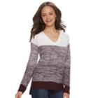 Juniors' So&reg; Raglan V-neck Sweater, Teens, Size: Xl, Red
