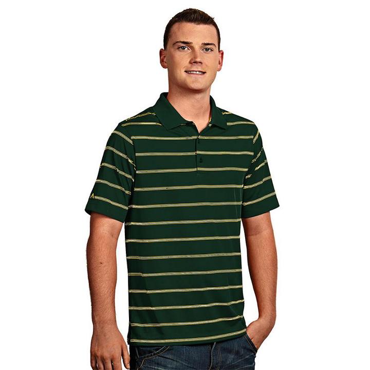 Men's Antigua Striped Performance Golf Polo, Size: Xl, Dark Green