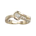 Sirena Collection 14k Gold 1/2-ct. T.w. Diamond Bypass Ring, Women's, Size: 7, White