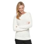 Women's Croft & Barrow&reg; Textured Sweater, Size: Xl, White
