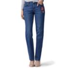Women's Lee Relaxed Fit Straight Leg Jeans, Size: 8 Short, Dark Blue