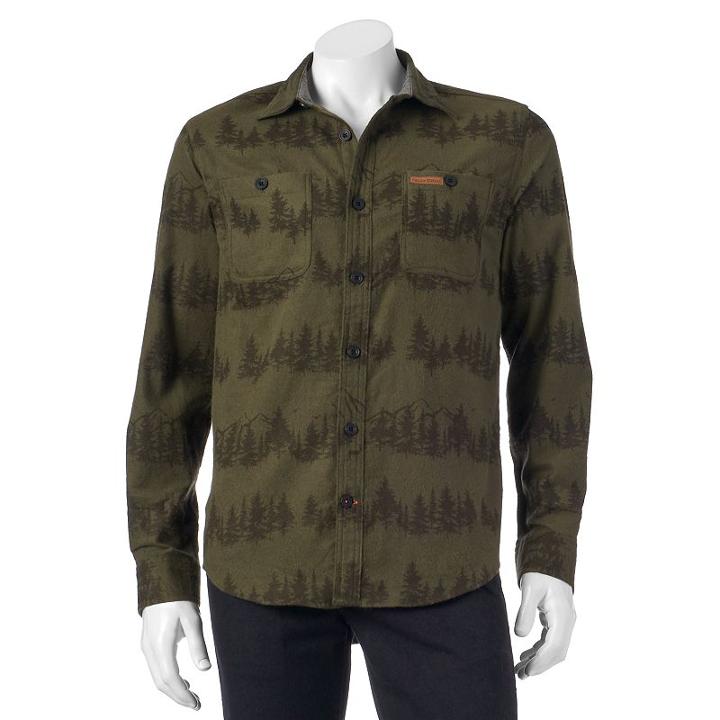 Men's Field & Stream Classic-fit Flannel Button-down Shirt, Size: Xl, Green