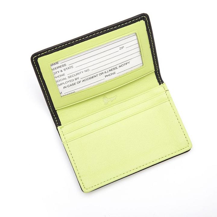 Royce Leather Deluxe Id Business Card Case, Adult Unisex, Green
