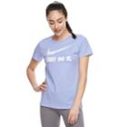 Women's Nike Sportswear Just Do It Graphic Tee, Size: Large, Lt Purple