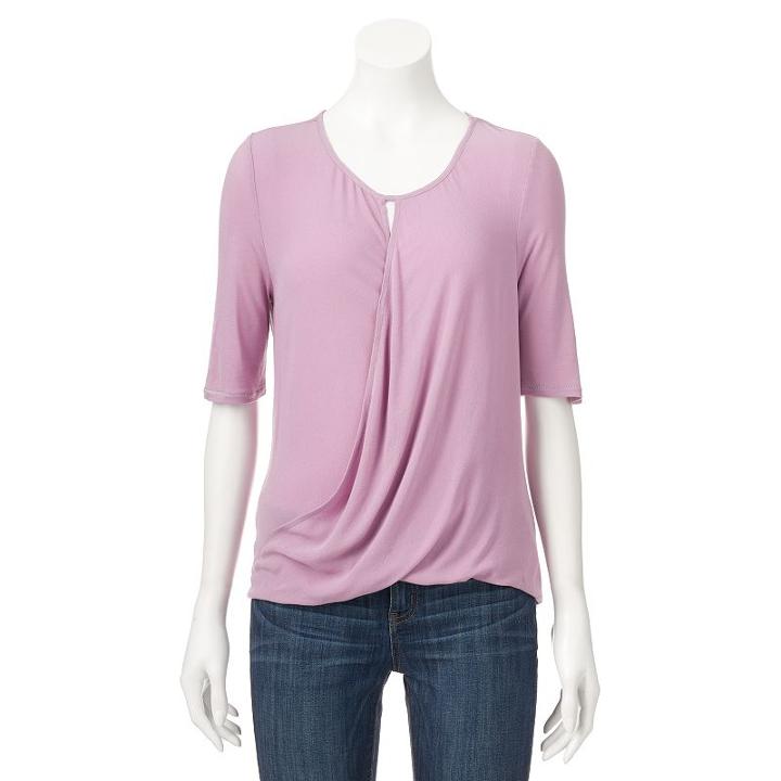 Women's Juicy Couture Draped Top, Size: Medium, Brt Purple