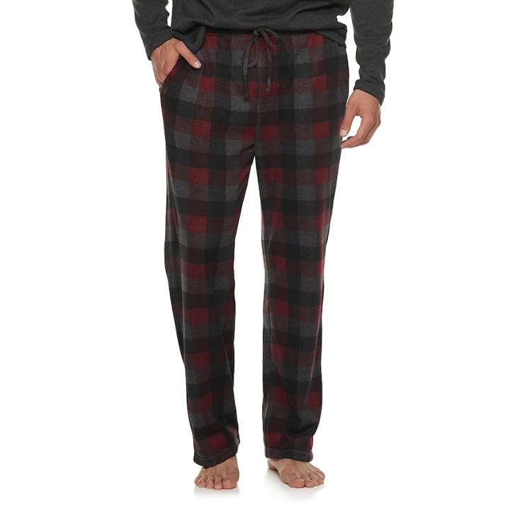 Big & Tall Croft & Barrow&reg; Sweater Fleece Lounge Pants, Men's, Size: Xxl Tall, Red
