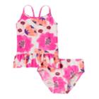 Toddler Girl Oshkosh B'gosh Pink Floral Tankini Top & Bottoms Swimsuit Set, Size: 3t