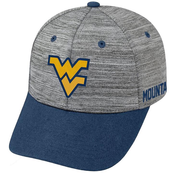 Adult West Virginia Mountaineers Backstop Snapback Cap, Men's, Med Grey