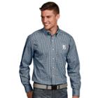 Men's Antigua Detroit Tigers Associate Plaid Button-down Shirt, Size: Large, Blue (navy)