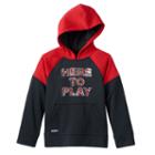 Boys 4-10 Jumping Beans&reg; Colorblocked Sports Graphic Fleece-lined Performance Hoodie, Boy's, Size: 7x, Black