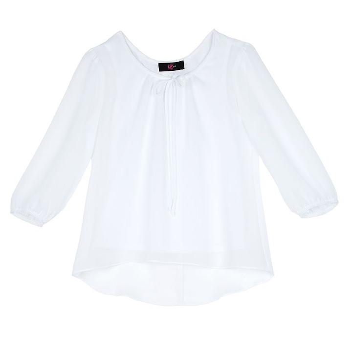 Girls 7-16 Iz Amy Byer Bow-back High-low Top, Girl's, Size: Small, White