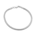 Sterling Silver Foxtail Chain Bracelet - 7.5 In, Women's, Size: 7.5, Grey