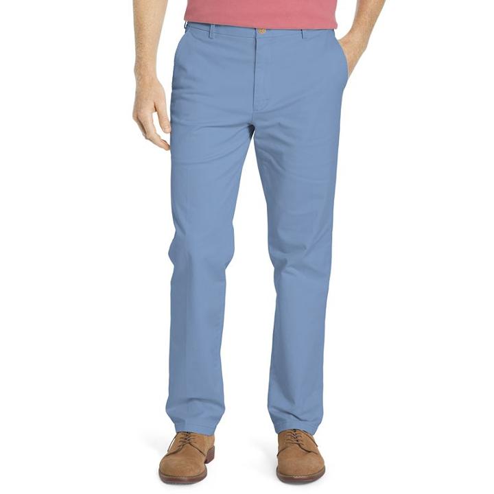 Men's Izod Saltwater Straight-fit Stretch Chino Pants, Size: 36x30, Med Blue