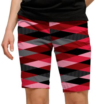 Women's Loudmouth Red Printed Bermuda Short, Size: 4, Brt Pink