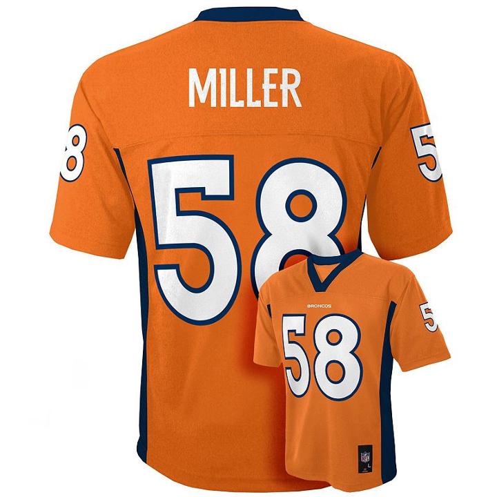 Boys 8-20 Denver Broncos Von Miller Nfl Replica Jersey, Boy's, Size: Xl(18/20), Med Orange