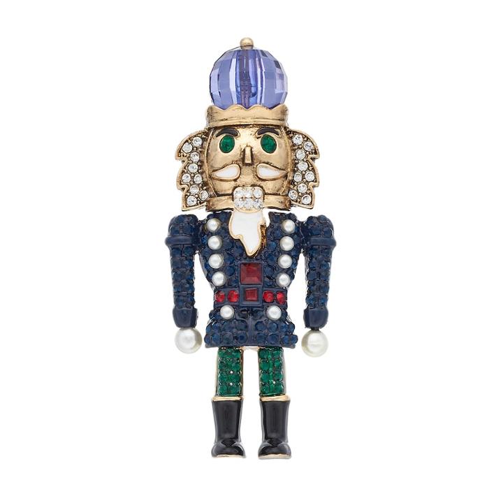 Dana Buchman Simulated Crystal & Pearl Nutcracker Pin, Women's, Multicolor