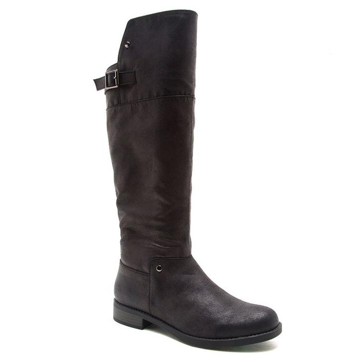 Qupid Turner Women's Knee High Boots, Size: 7, Black