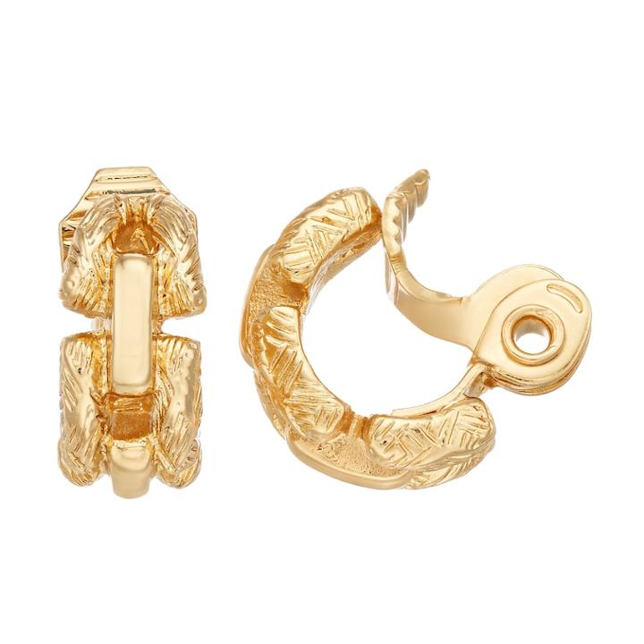 Napier Gold-tone Clip On Hoop Earrings, Women's, Gold