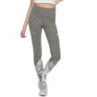 Juniors' So&reg; Tie-dye Colorblock Mesh Spliced Leggings, Teens, Size: Xl, Dark Grey