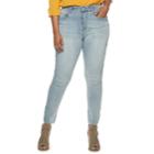 Juniors' Plus Size Mudd&reg; High-waisted Ankle Jeggings, Teens, Size: 24, Dark Blue