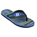 Men's Duke Blue Devils Striped Flip Flop Sandals, Size: Medium, Black