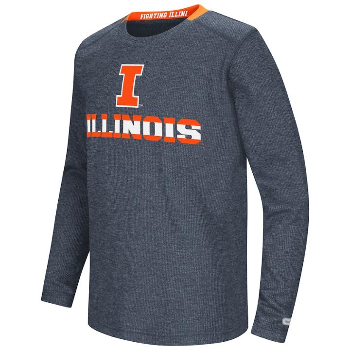 Boys 8-20 Illinois Fighting Illini Wordmark Tee, Size: Xl(20), Dark Blue