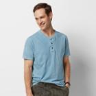 Men's Sonoma Goods For Life&trade; Classic-fit Slubbed Henley, Size: Small, Blue (navy)