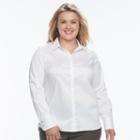 Plus Size Apt. 9&reg; Structured Shirt, Women's, Size: 4xl, White