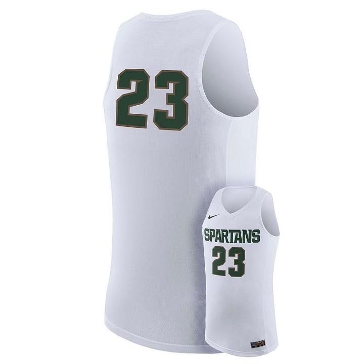 Men's Nike Michigan State Spartans Rep Basketball Jersey, Size: Xl, White
