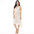 Women's Apt. 9&reg; Embroidered High-low Dress, Size: Medium, Lt Beige