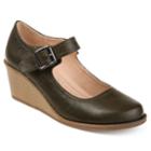 Journee Collection Journee Collection Radia Women's Mary Jane Wedges, Size: Medium (6.5), Dark Green