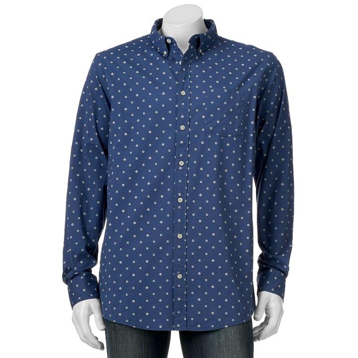 Big & Tall Urban Pipeline&reg; Classic-fit Maxflex Roll-tab Button-down Shirt, Men's, Size: 4xl, Blue