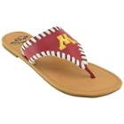 Women's Minnesota Golden Gophers Stitched Flip-flops, Size: 10, Dark Red